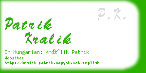 patrik kralik business card